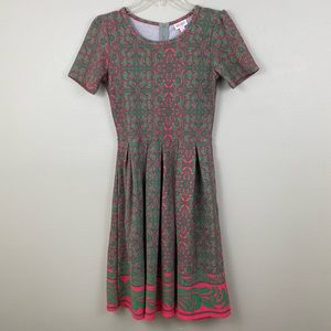LuLaRoe Amelia Geometric Pleated Dress